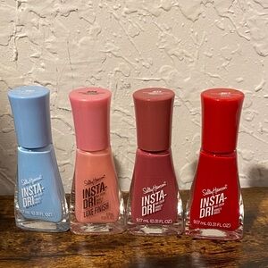 Sally Hansen Insta-Dri Nail Polish Set - Blue, Pink, Red